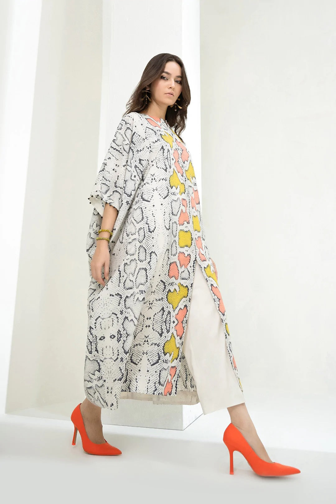 Soft Satin Silk Women's Long Kaftan