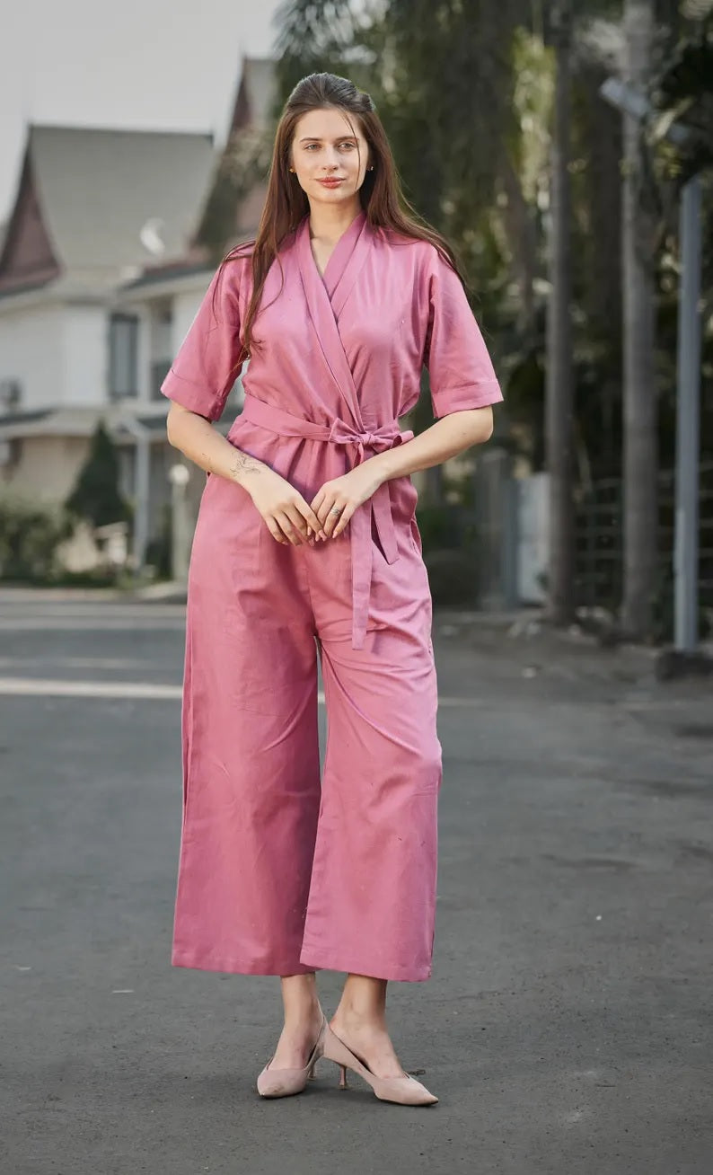 Linen Overalls ,Linen Play suit, Ethical Linen Clothing, Jumpsuit