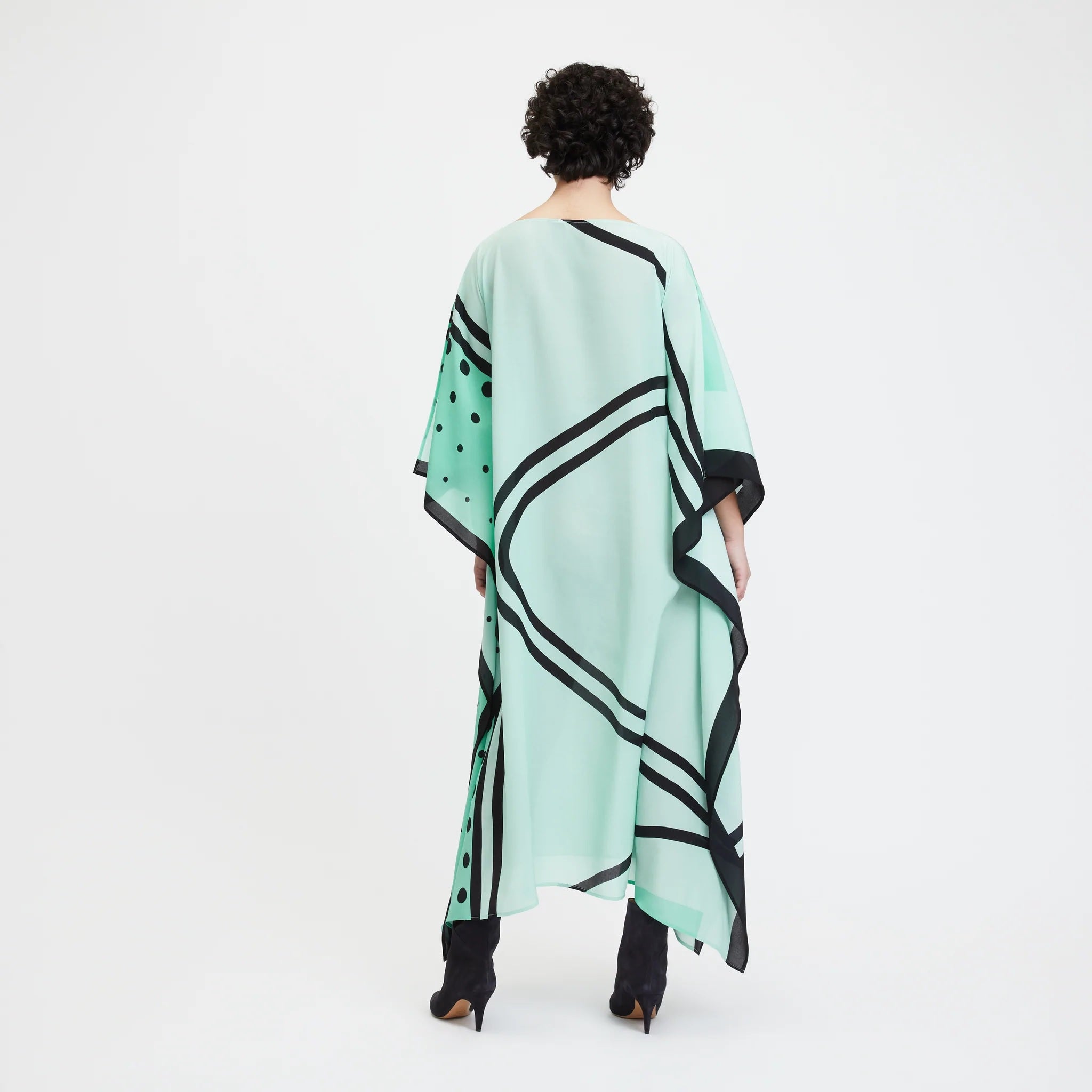 French Moss Kaftan, Long Casual Wear Caftan
