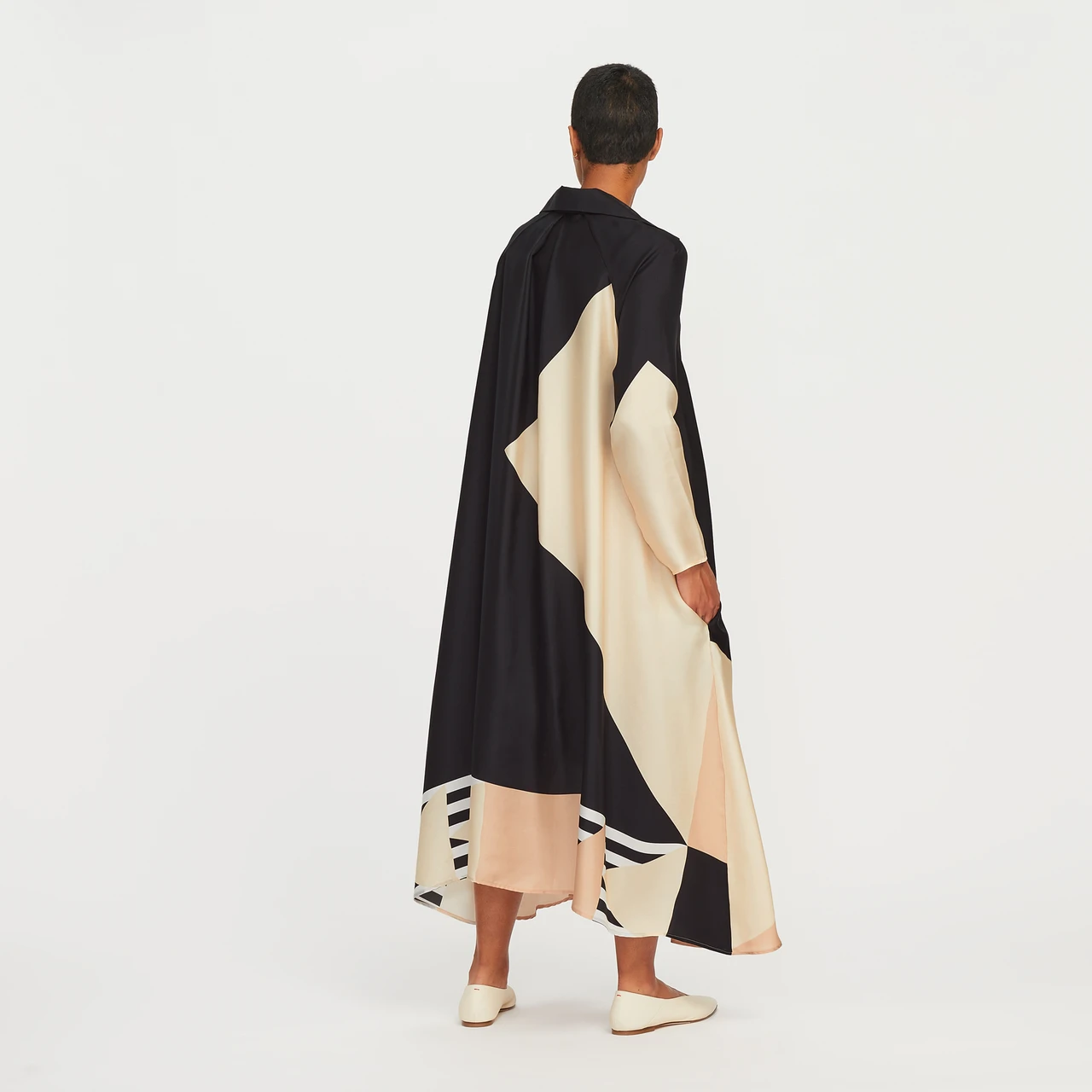 French Crepe Digital Printed Women's Long Kaftan
