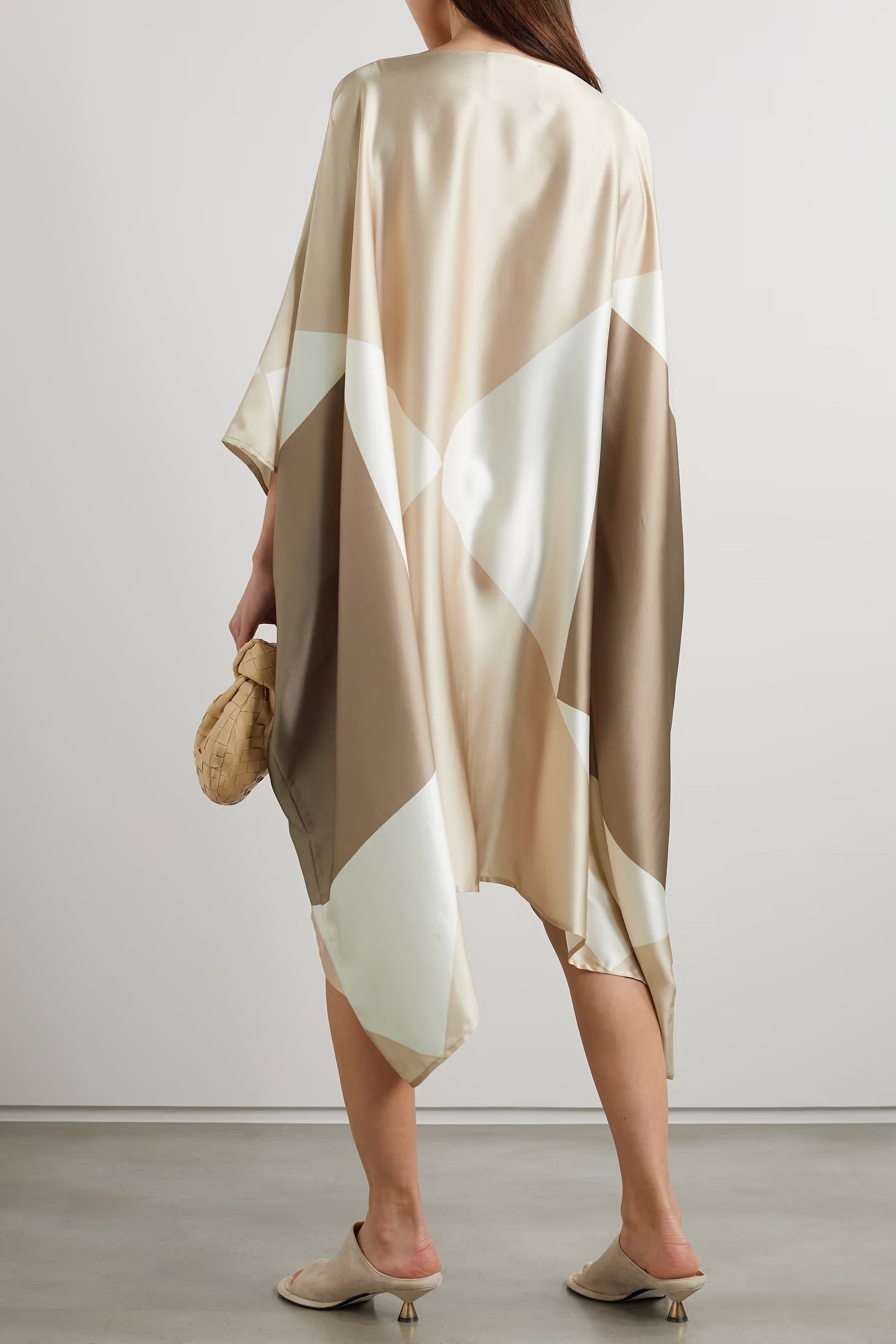Party Wear Soft Satin Silk Short Kaftan For Women's