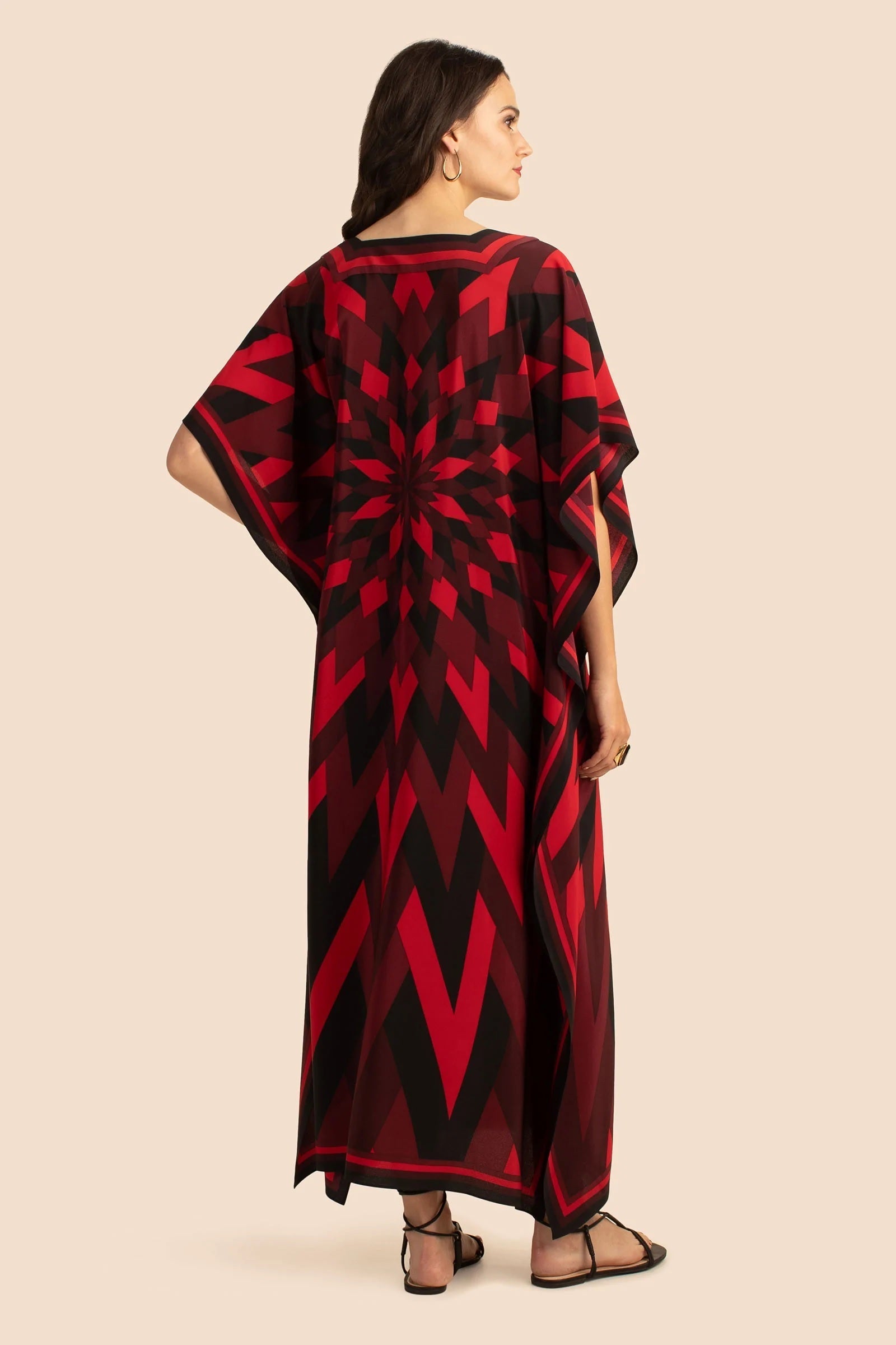 Maxi Silk Crepe Kaftan Dresses For Women's