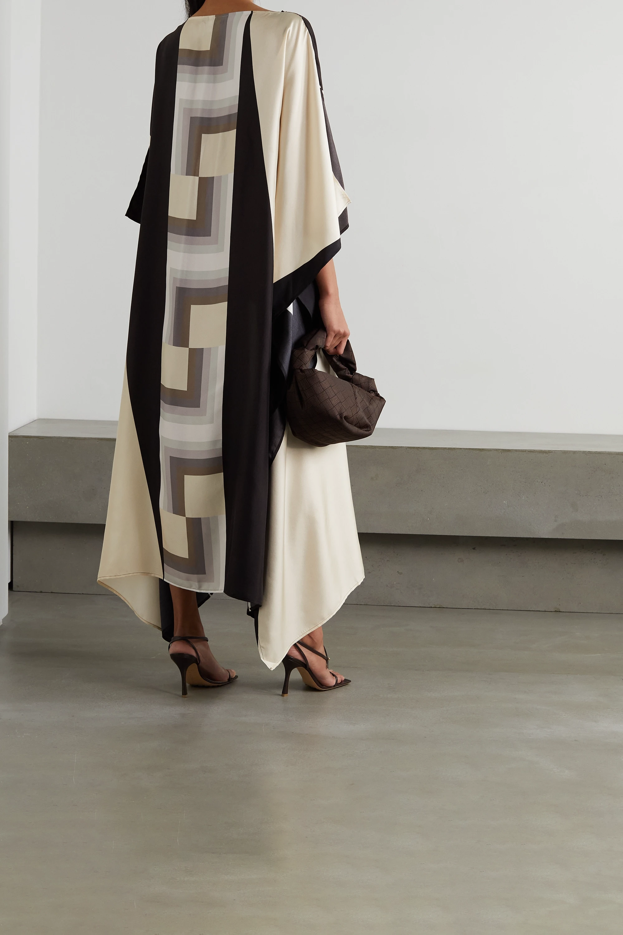 Soft Silk Crepe Kaftan, Beach Wear Caftan