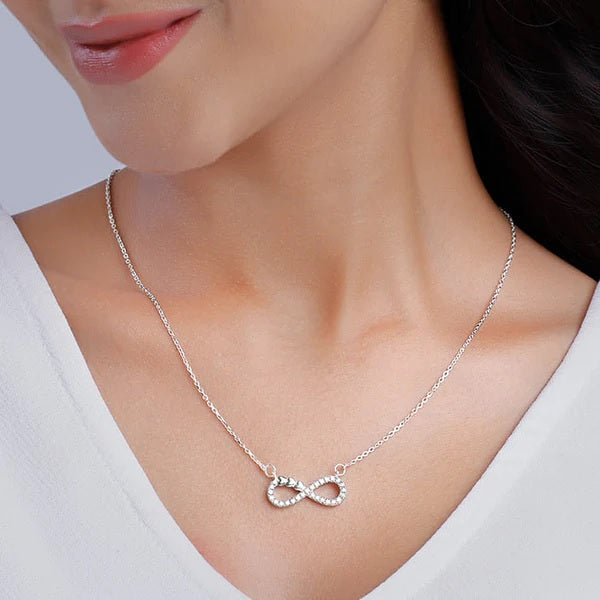 Silver Infinity Heart Necklace