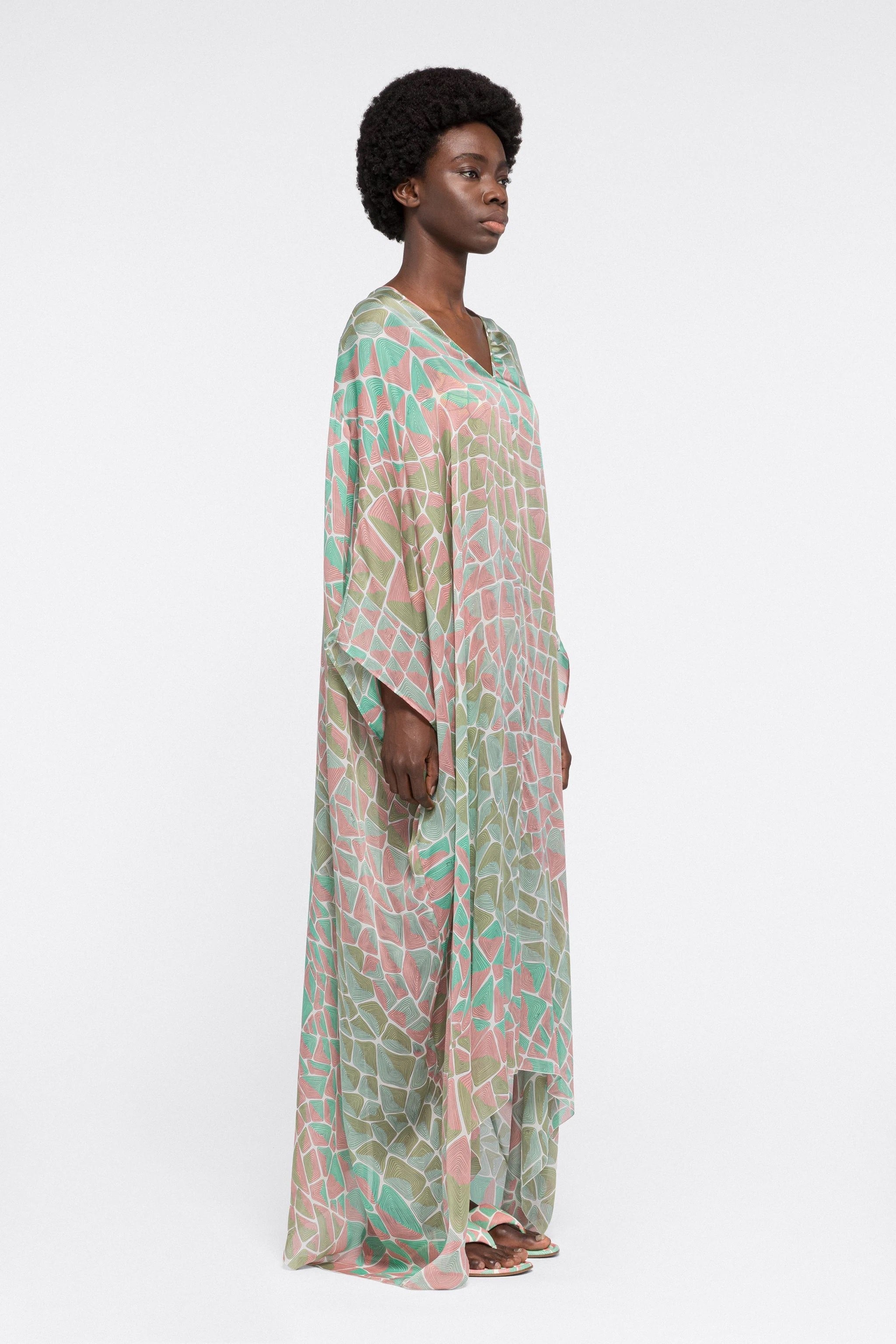 Regular Wear Printed Georgette Women's Kaftan