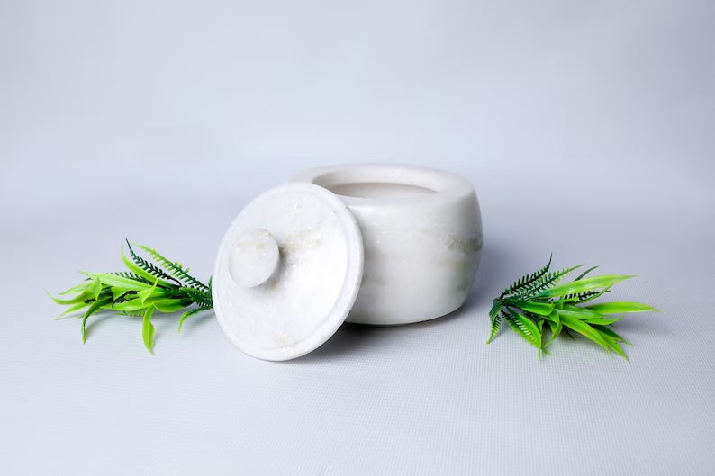 Marble Storage Pickle Jar With a Lid