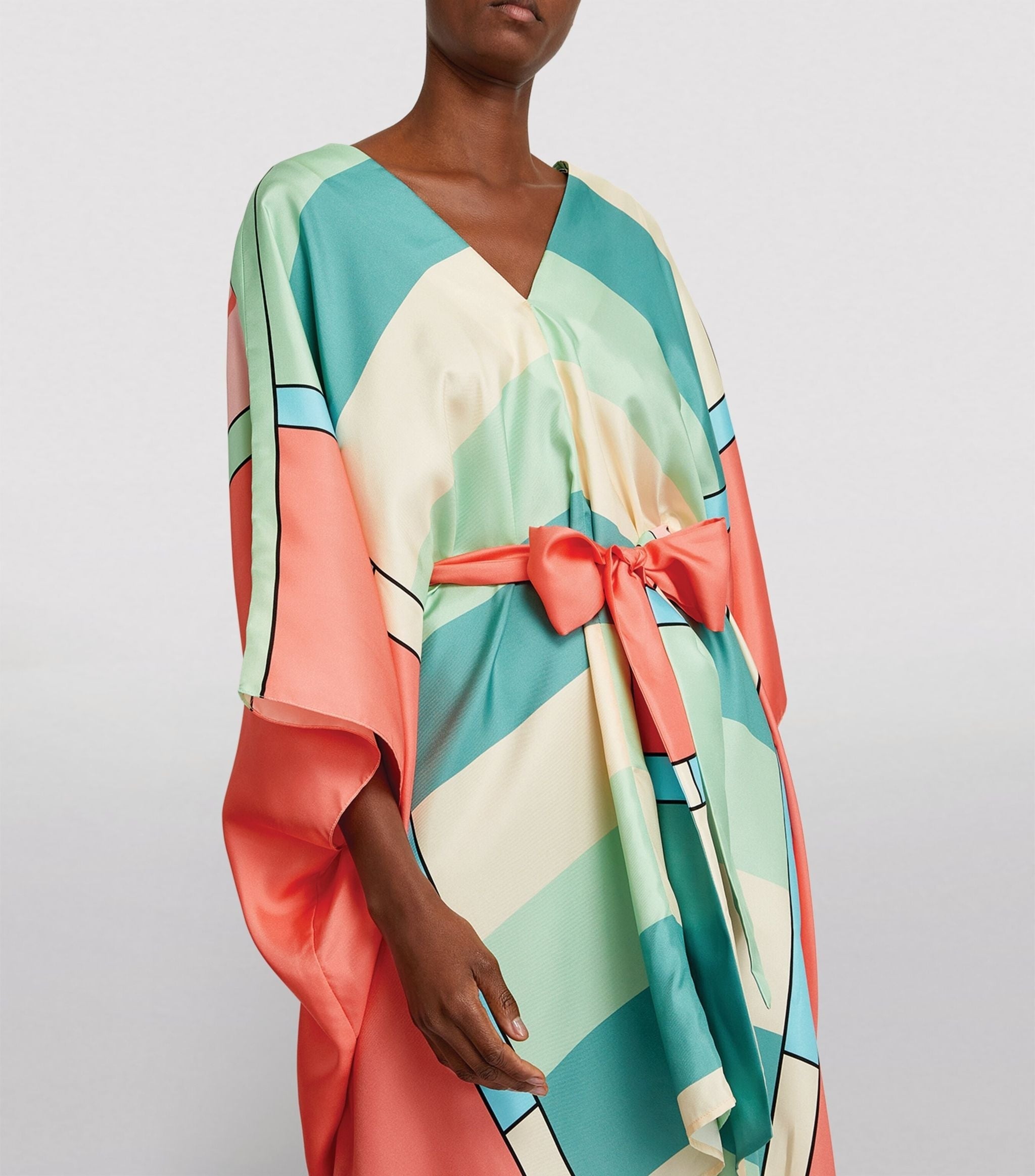 Designer Soft Satin Silk Short Kaftan For Women's