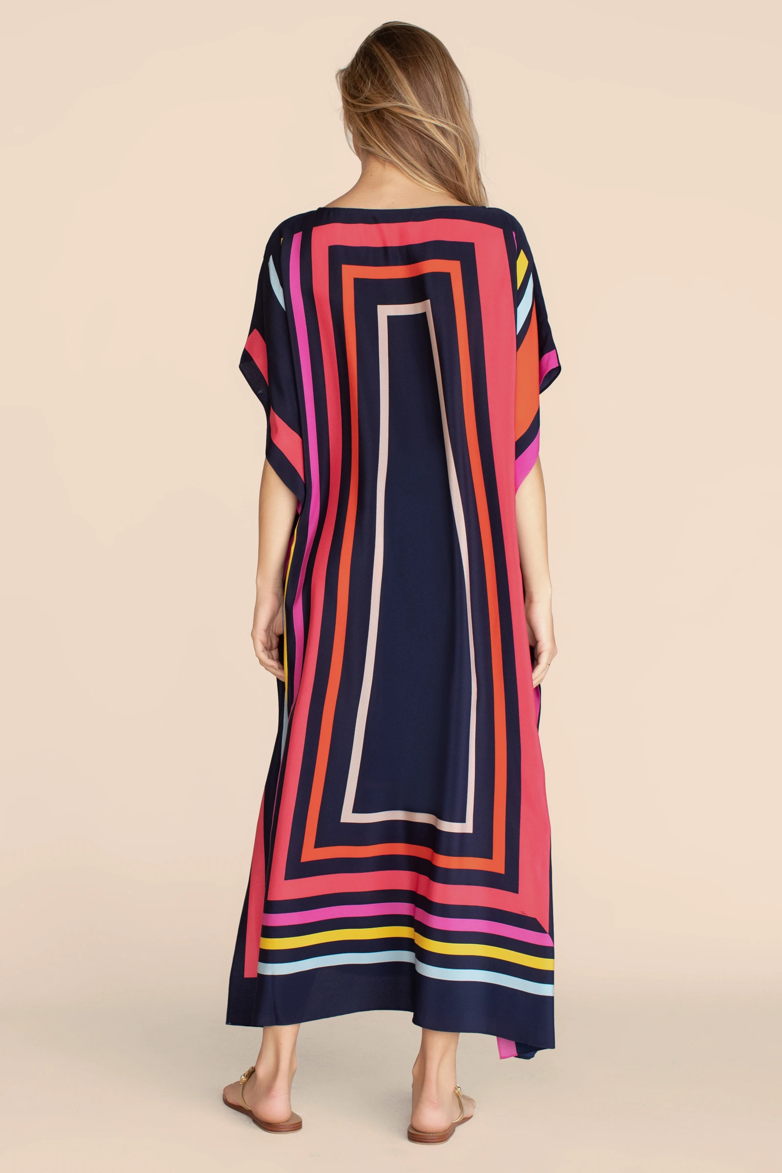 Soft Satin Silk Kaftan, Designer Long Women's Caftan
