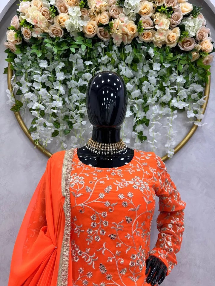 Festival Collection Classic Faux Georgette Top Lehenga & Dupatta