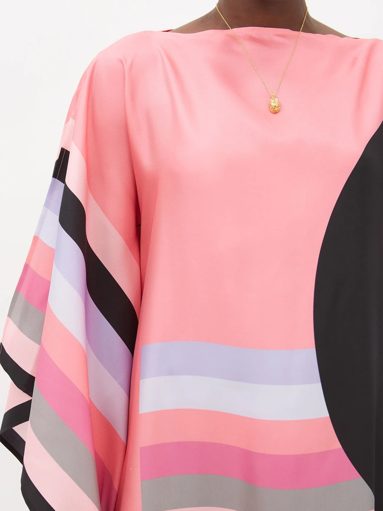 Summer Wear Printed Caftan, Silk Crepe Kaftan