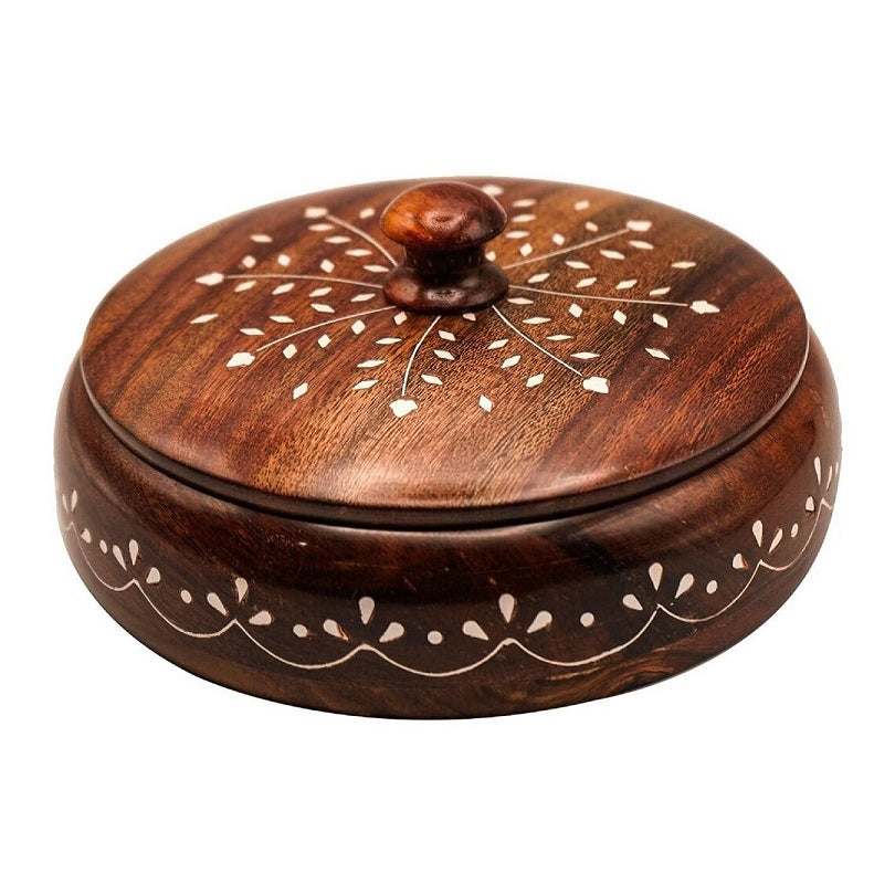 Round Wooden Masala Box, Anjarai Petti, Dry Fruit Box, Spices Box
