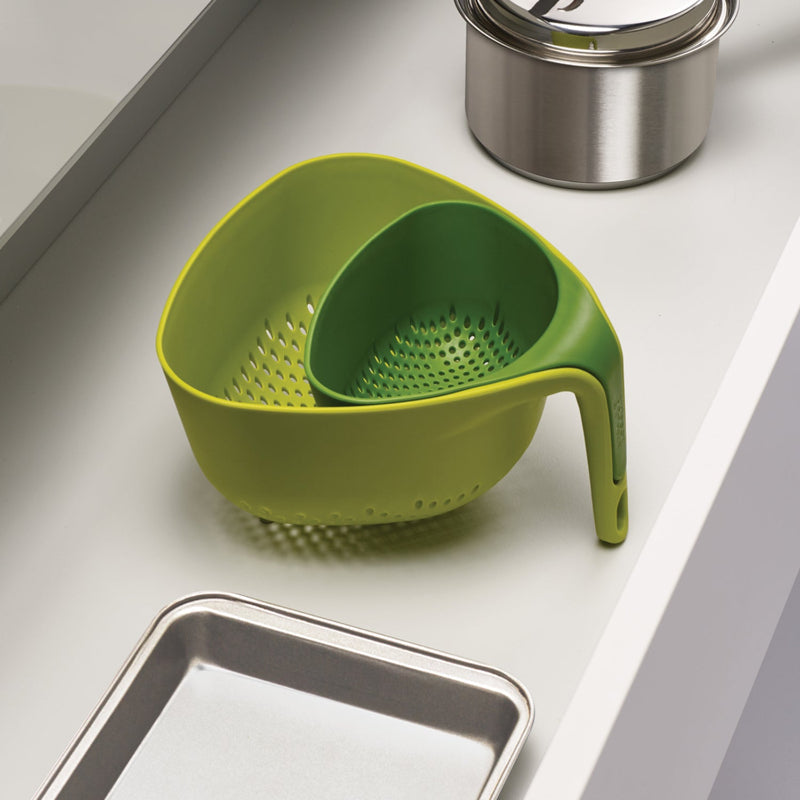 Nest 2 Piece Green Colander Set