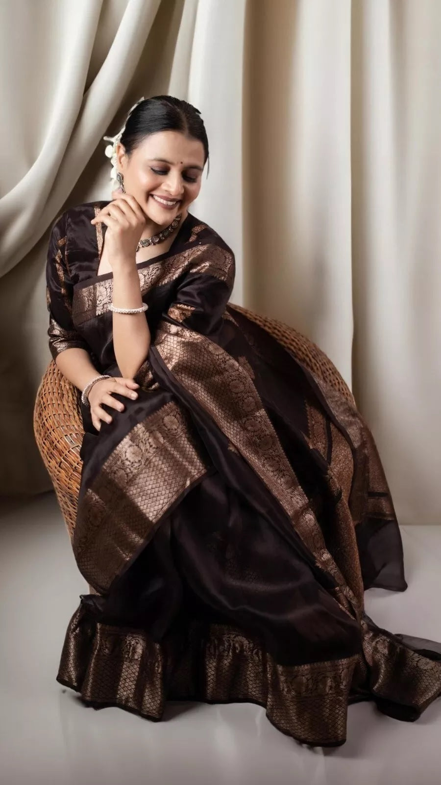 Bollywood Party Banarasi Soft Silk Saree,Classic Wedding Sari & Blouse
