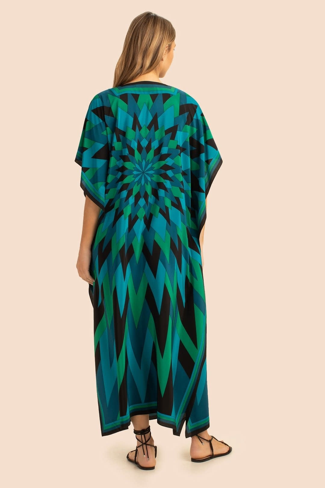 Maxi Silk Crepe Kaftan Dresses For Women's