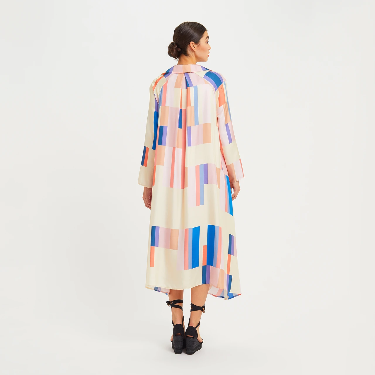 Digital Printed French Crepe Caftan For Women's Long Kaftan