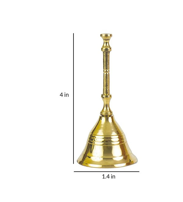 Golden Brass Pooja Bell