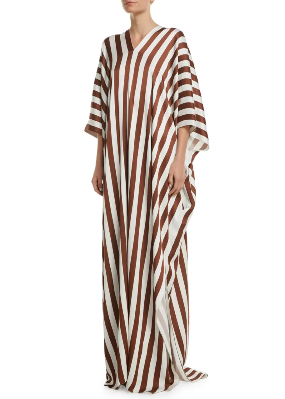 Soft Satin Silk Kaftan, Women's Long Caftan
