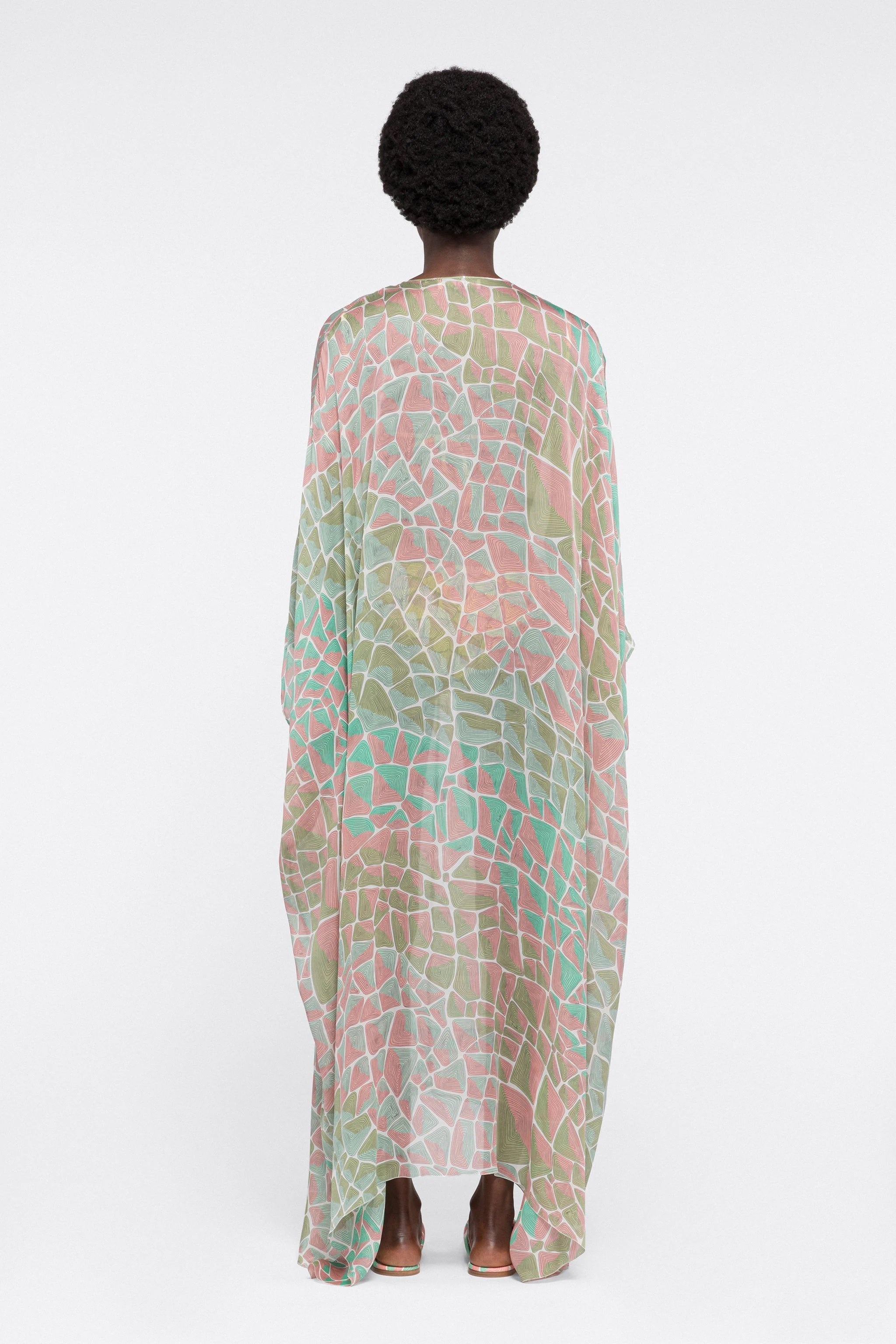 Regular Wear Printed Georgette Women's Kaftan