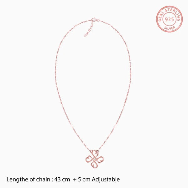 Rose Gold Clover Necklace