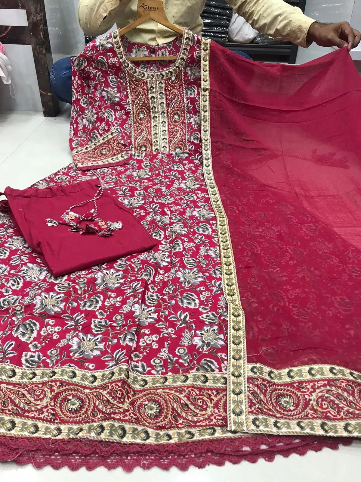 Cotton Print Fancy Bollywood Style Kurti Pant Dupatta