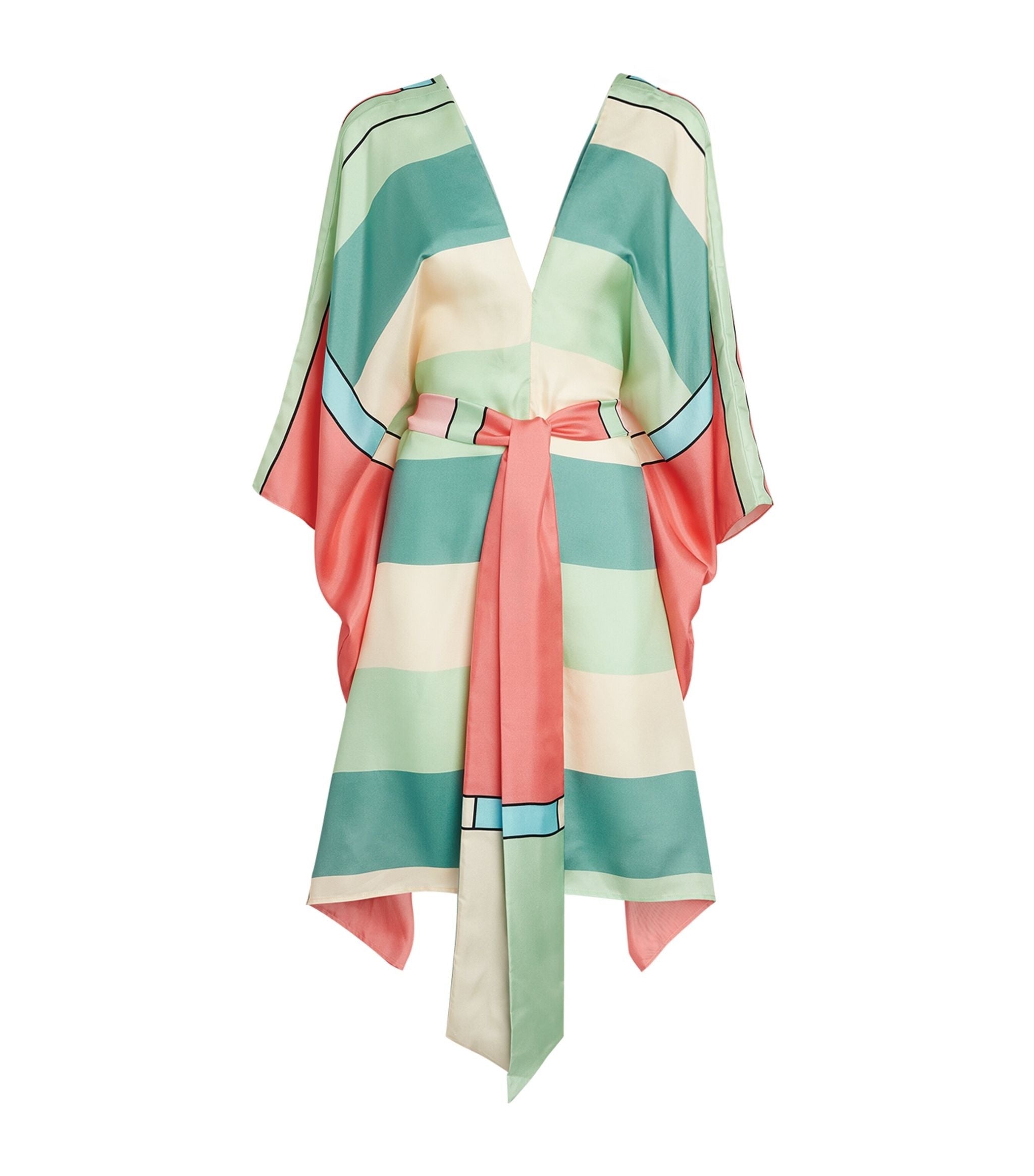 Designer Soft Satin Silk Short Kaftan For Women's