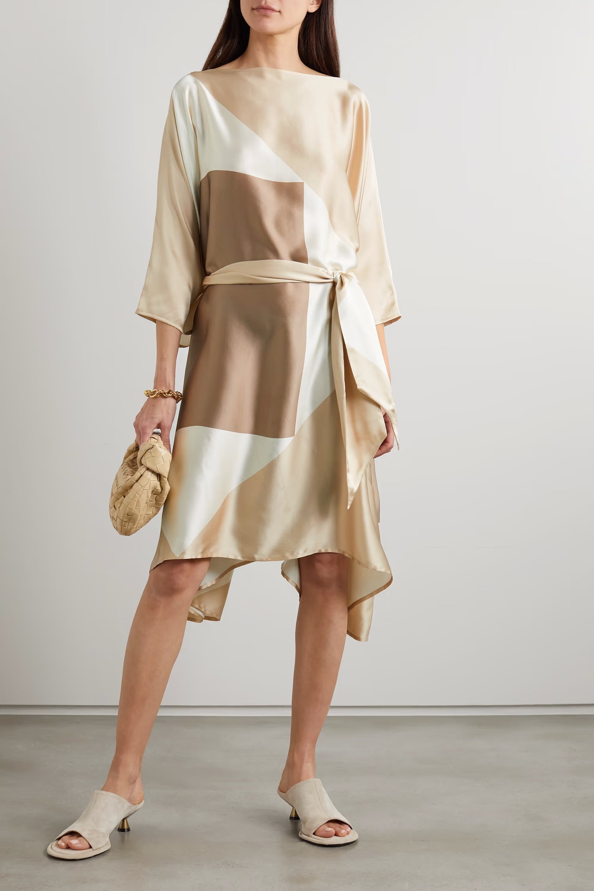 Party Wear Soft Satin Silk Short Kaftan For Women's