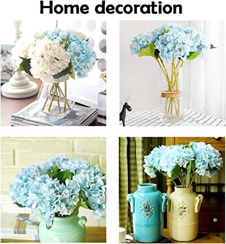 1 Pcs Artificial Hydrangea Fake Flowers Bunch Home Decorative (Without Vase Pot) ARF-1