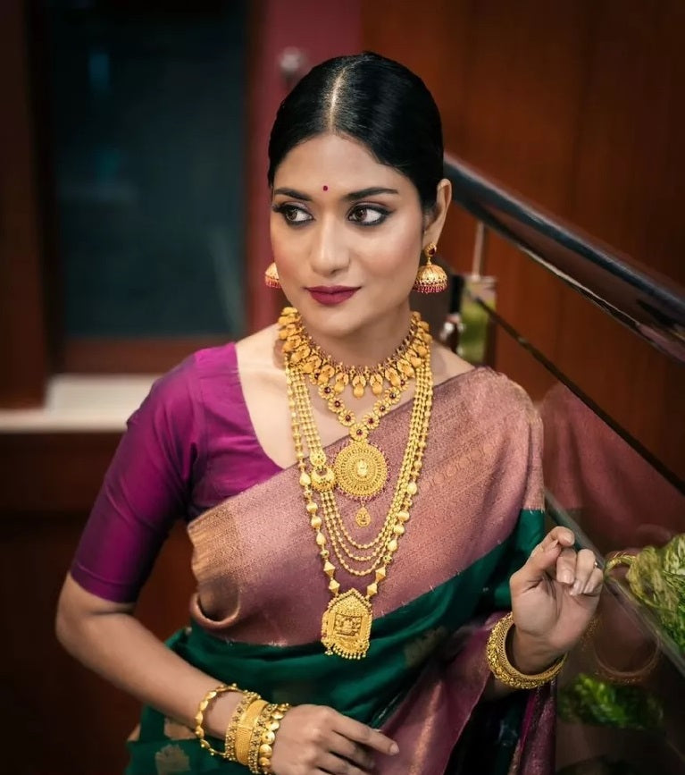 Wedding Wear Banarasi Soft Silk Saree With Blouse