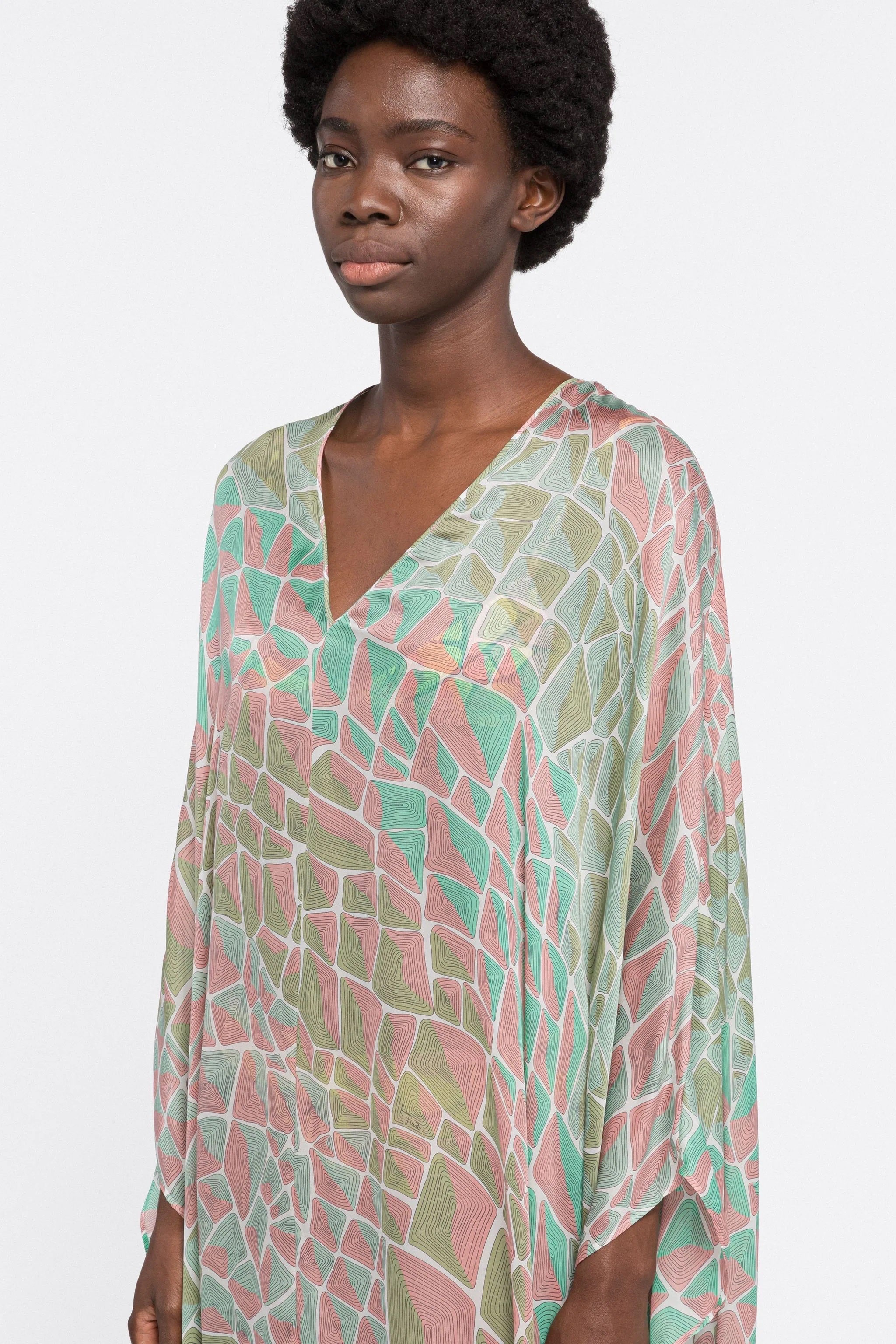 Regular Wear Printed Georgette Women's Kaftan