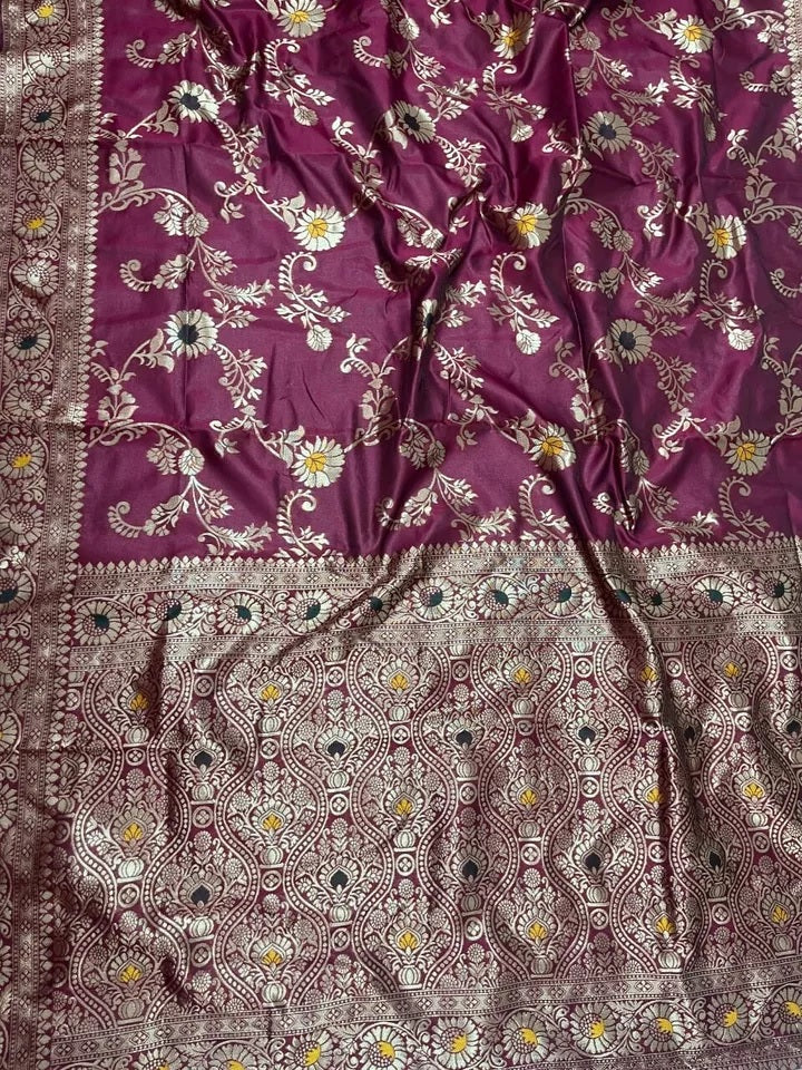 Traditional Banarasi Soft Silk Saree Blouse