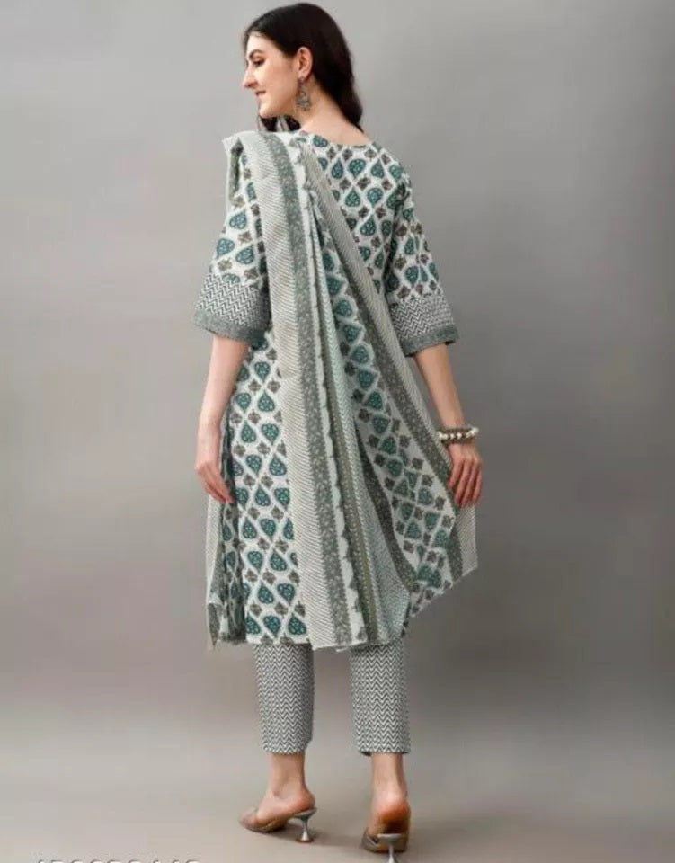 Cotton With Beautifull Digital Print Salwar Kameez For Women's