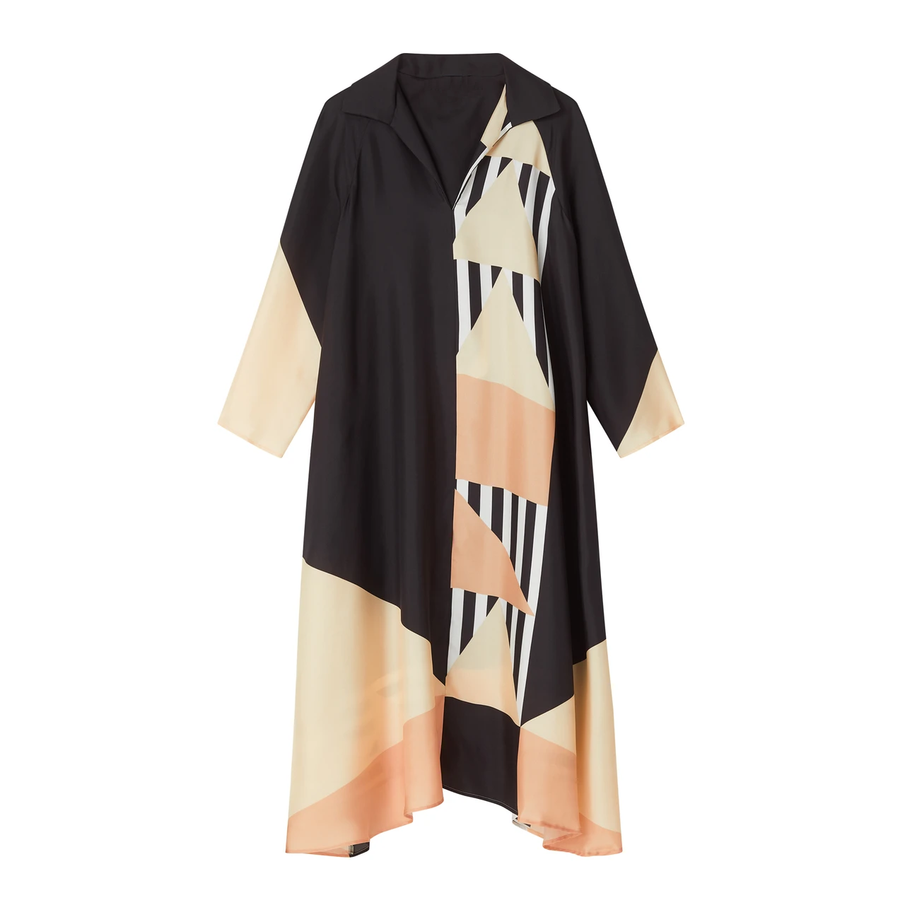 French Crepe Digital Printed Women's Long Kaftan