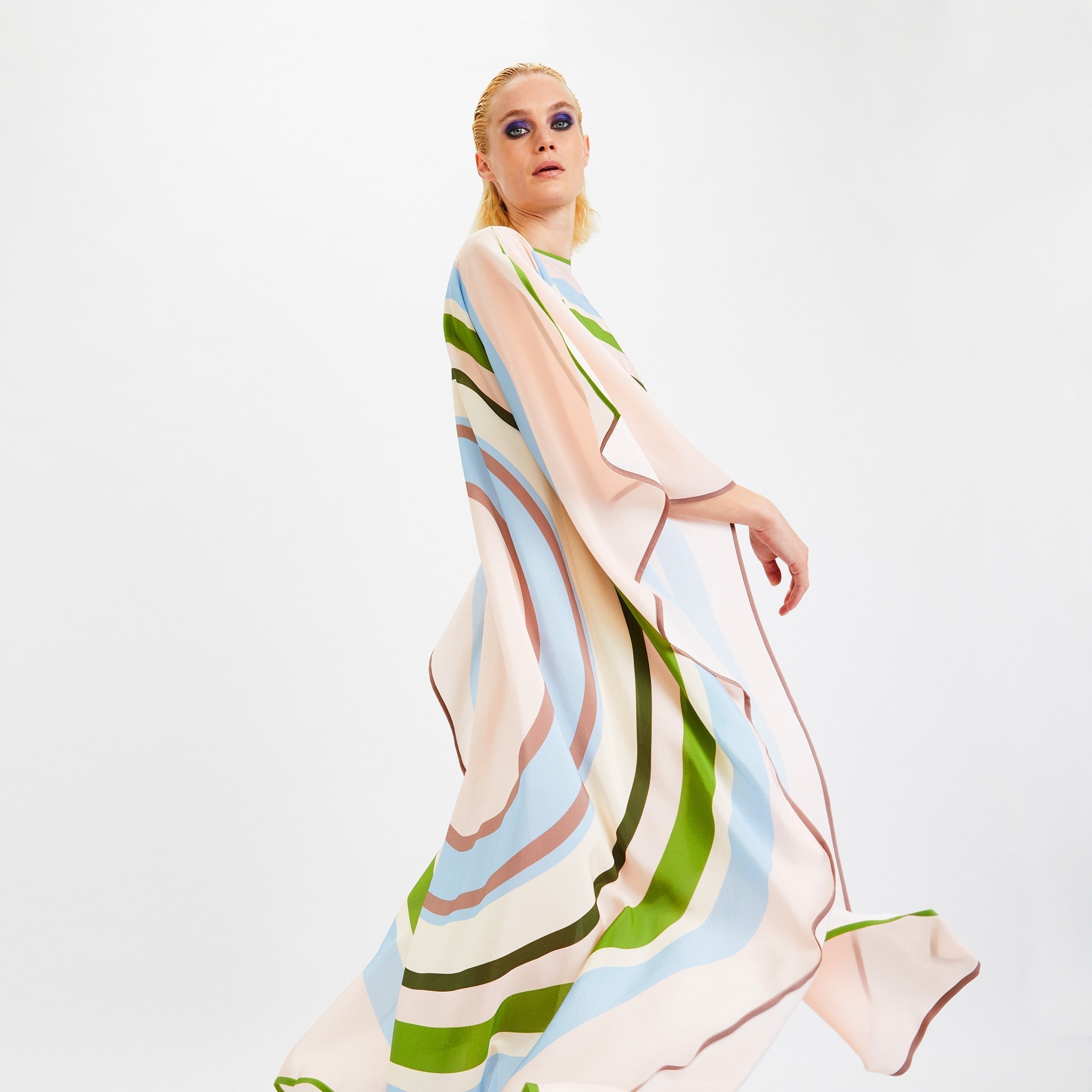 Printed Caftan For Women's Silk Crepe Kaftan