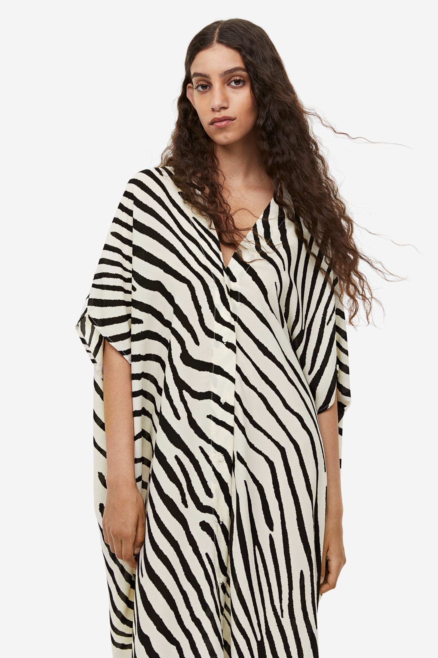 Korean BSY Digital Printed Casual Wear Long Kaftan For Women's