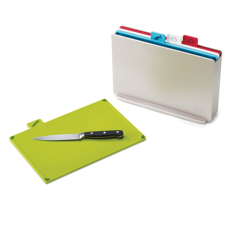 Index Silver Chopping Board Set | Set of 4