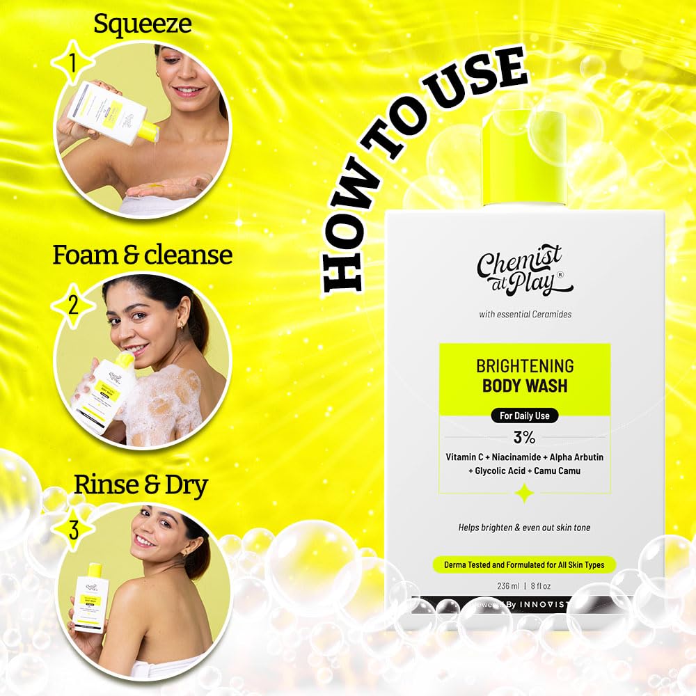 Chemist at Play Brightening Body Wash | Glowing Skin Vitamin C Bodywash 236ml