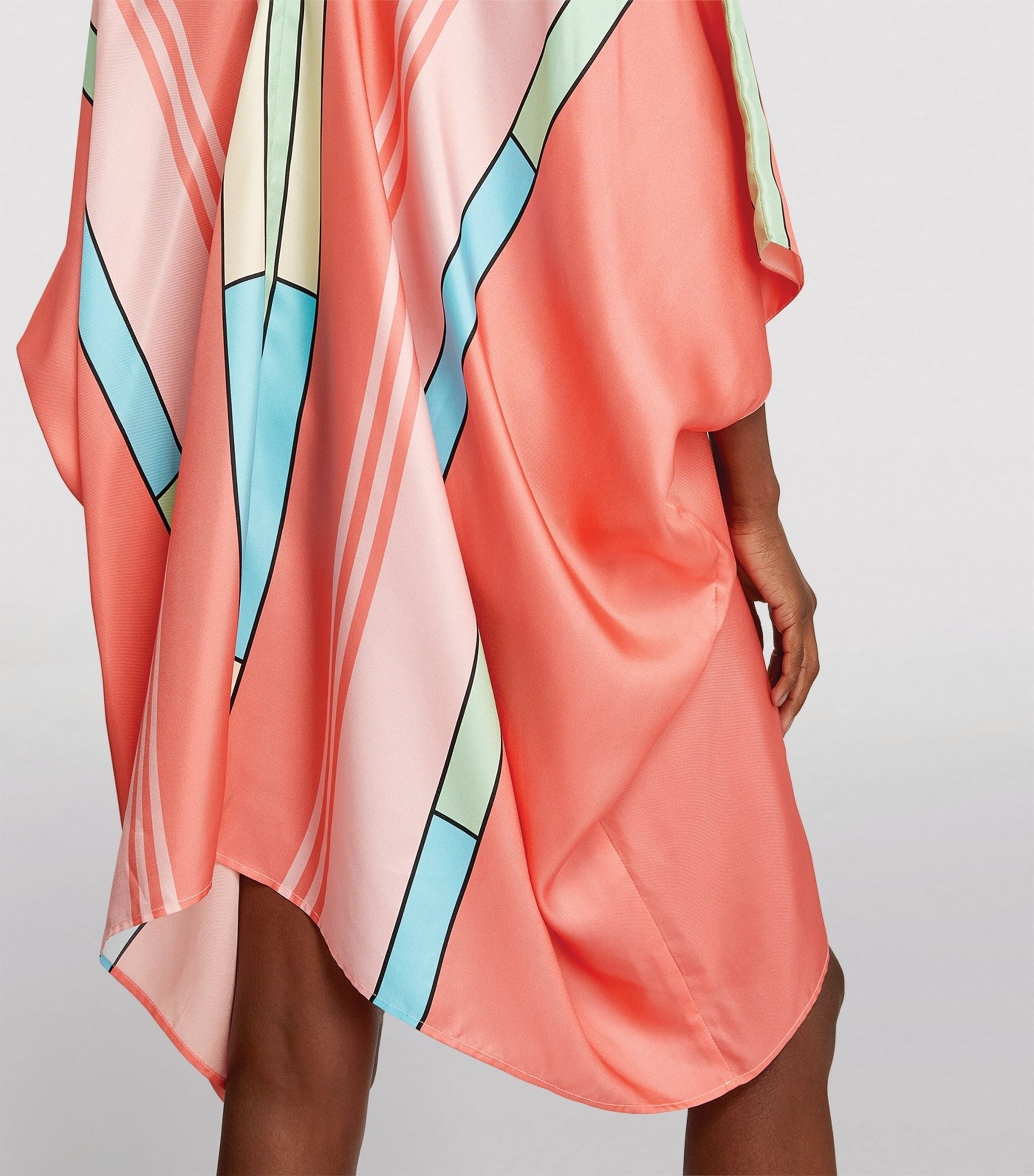 Designer Soft Satin Silk Short Kaftan For Women's