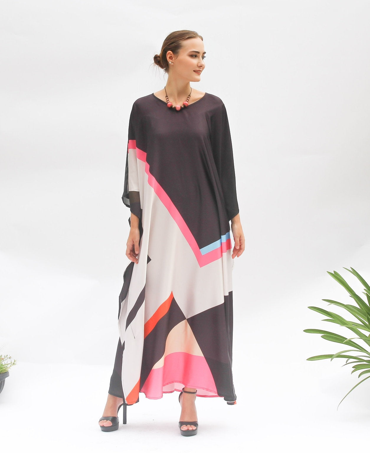 Soft Satin Silk Occasion Wear  For Women's Long Kaftan