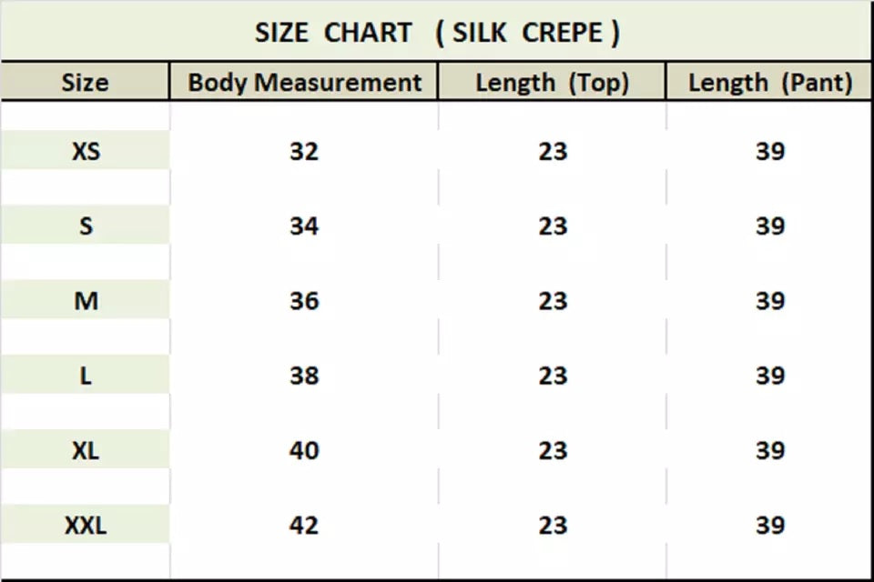 Silk Crepe Party Wear Women's Co-ord Sets