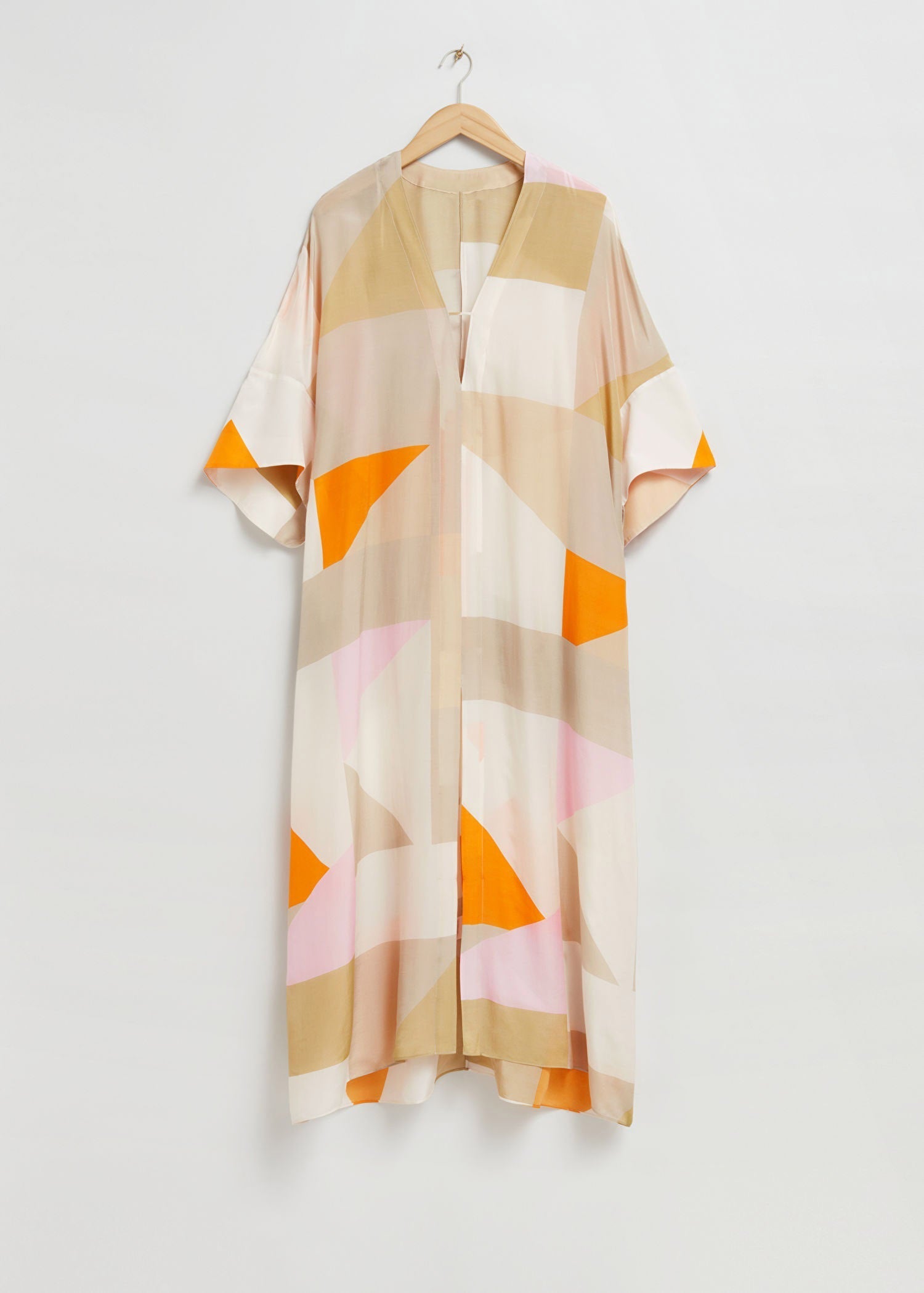 Soft Silk Crepe Beach Wear Women's Long Kaftan