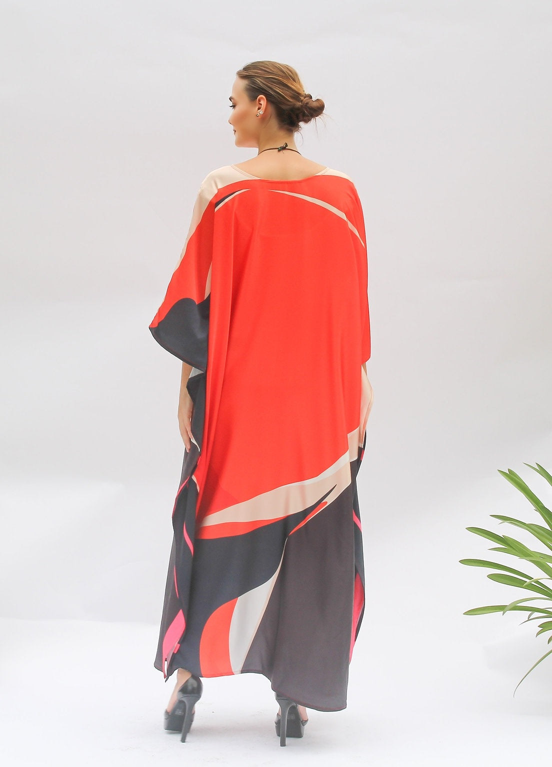 Soft Satin Silk Long Kaftan For Women's