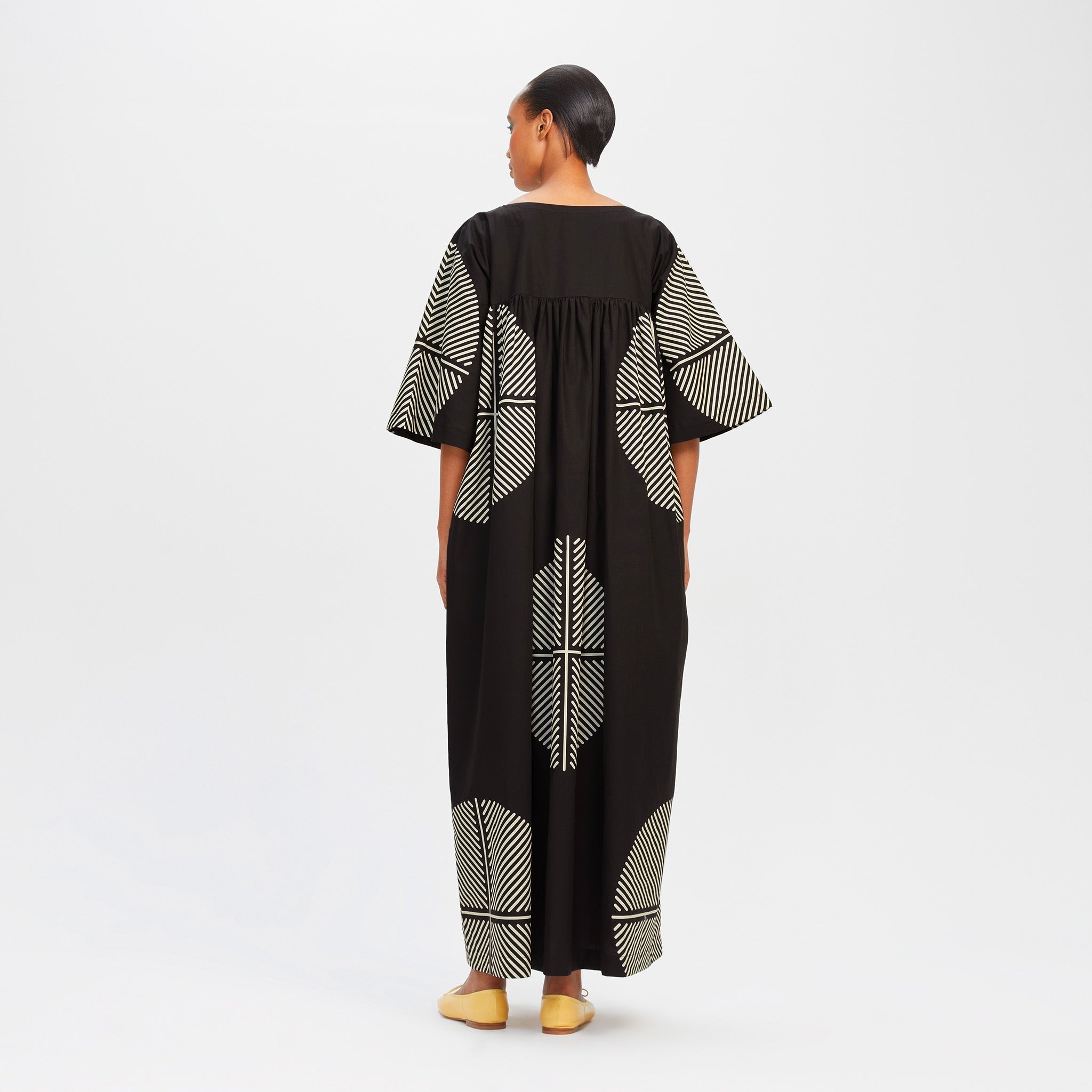 Black Rayon Cotton Kaftan For Women's