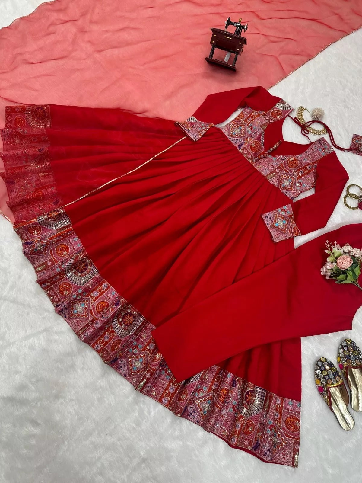 Roman Silk With Sequence Work Salwar Kameez Suit