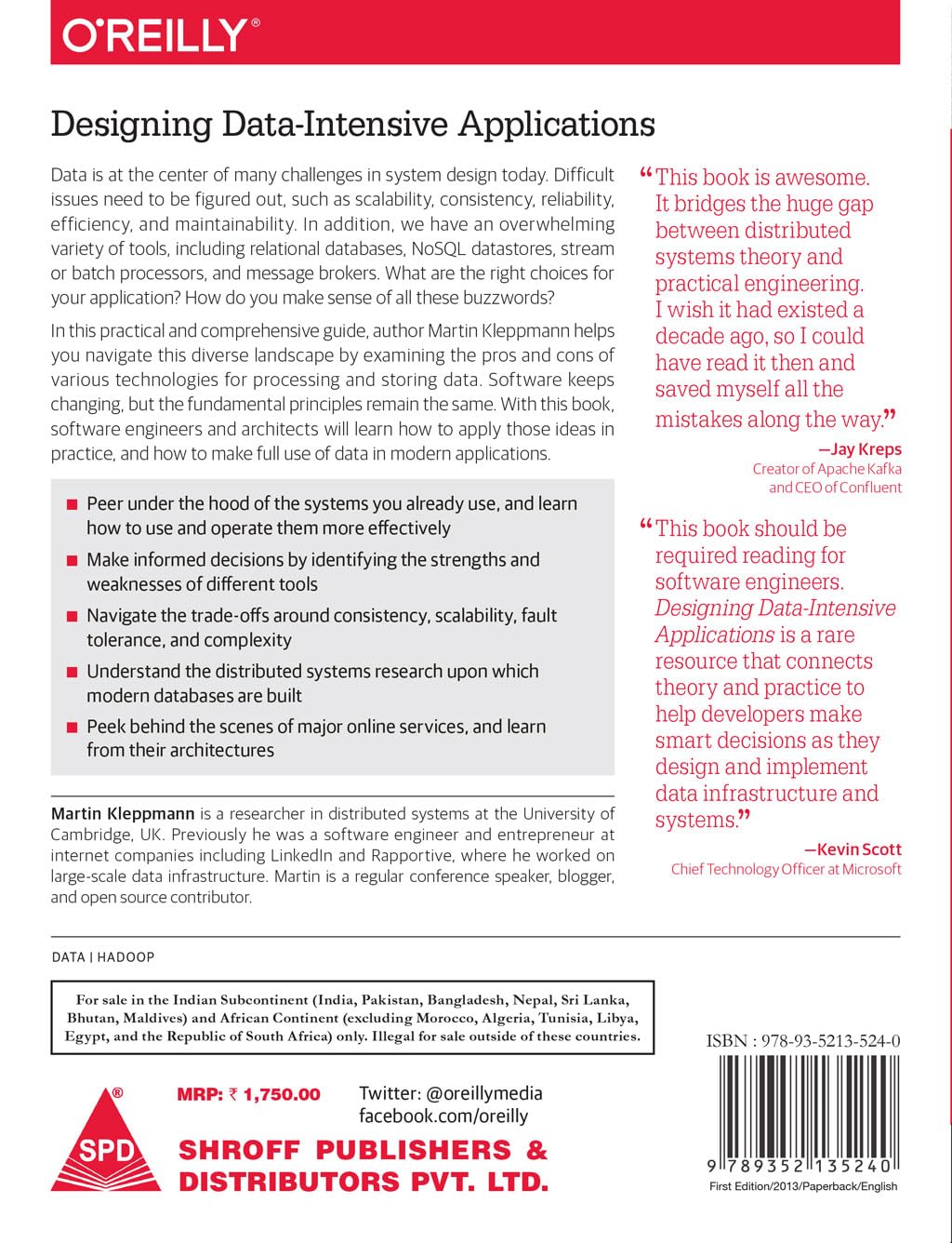 Designing Data-Intensive Applications(Paperback ) unavailable