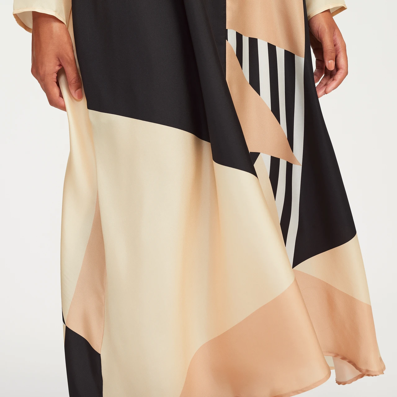 French Crepe Digital Printed Women's Long Kaftan