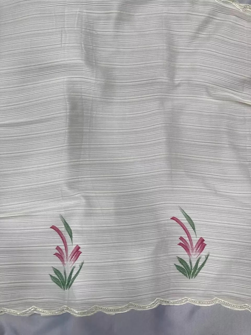 Ethnic Wear Moss Chiffon Saree With Blouse