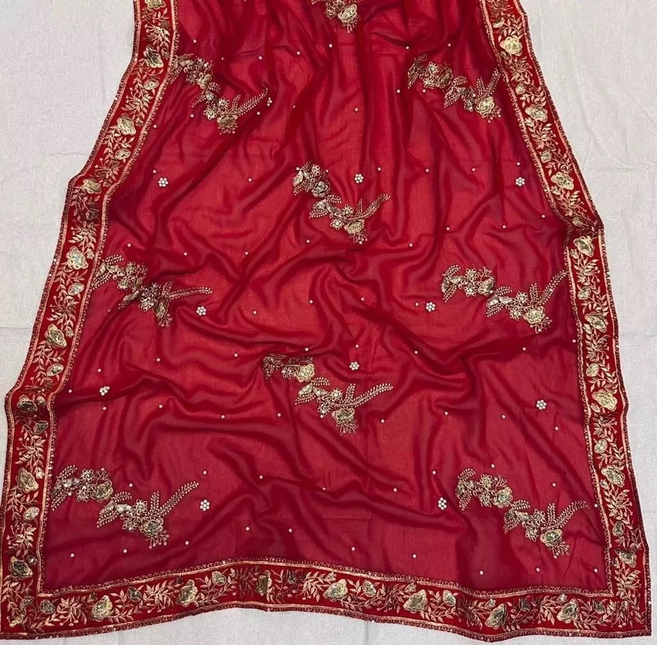 Heavy Georgette Fabric – Luxurious & Flowing Traditional Wear Sari & Blouse