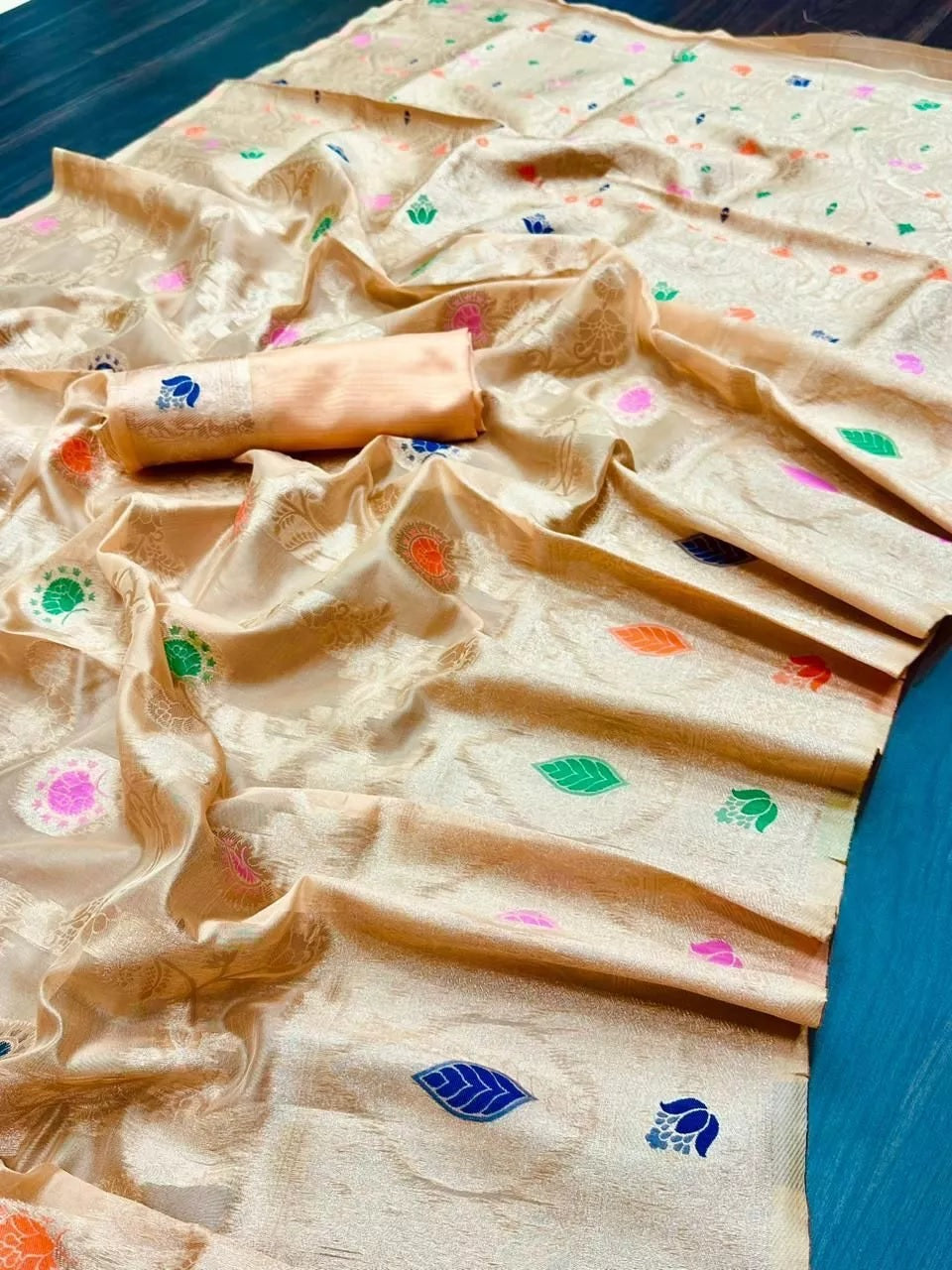 Soft Organza Jacquard Saree ,Function Wedding Sari With Blouse