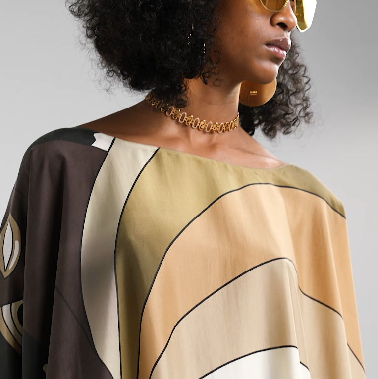 Women's Soft Silk Crepe Short Kaftan