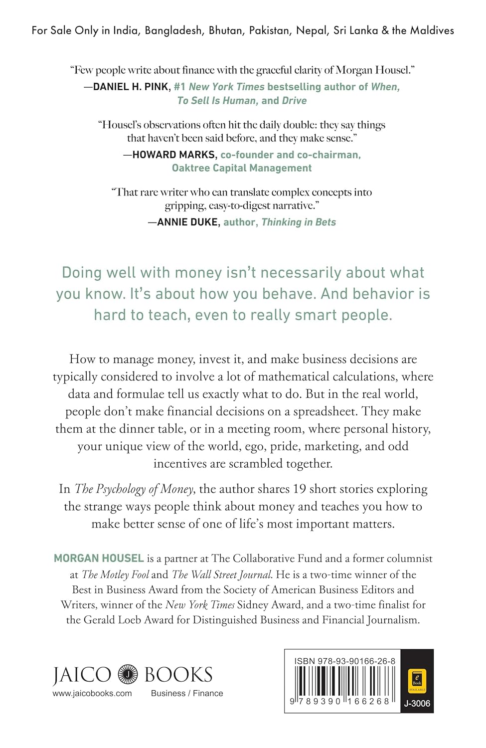 The Psychology Of Money (Paperback)- Morgan Housel